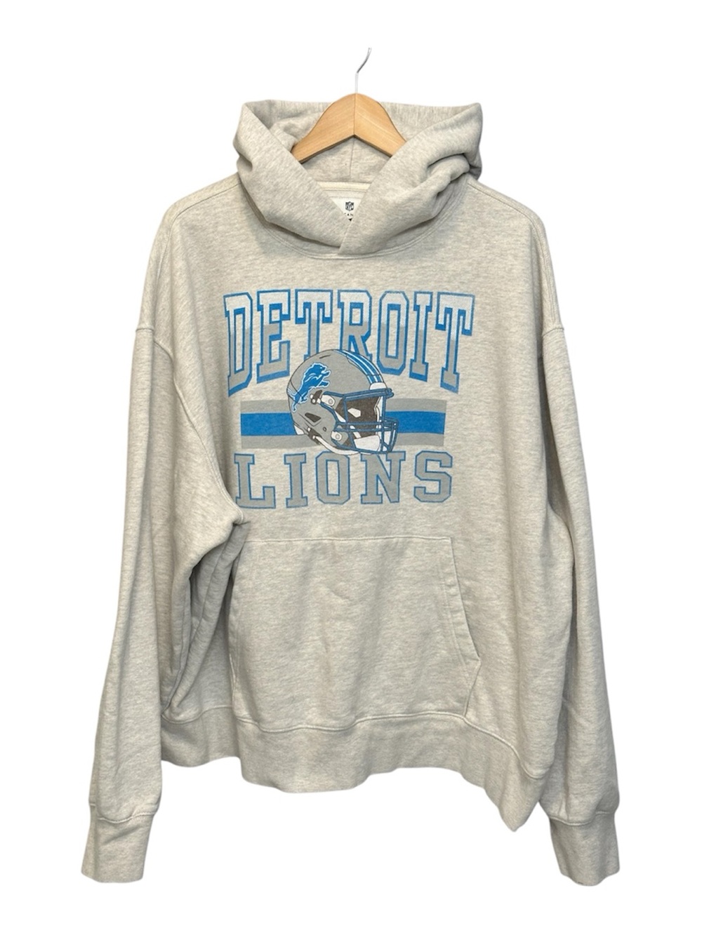 🦁 American Eagle Outfitters Detroit Lions Light Gray & Blue Hooded Sweatshirt